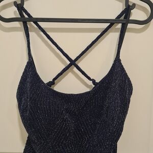 Windsor Navy Asymmetrical Dress